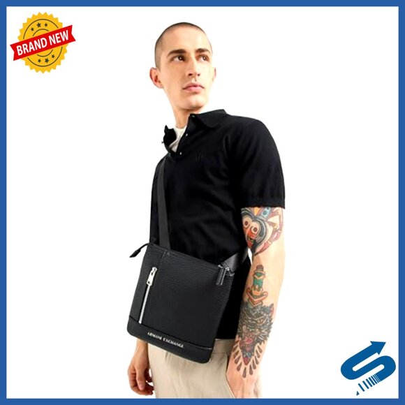 Oriuolo | Men Men\'s Crossbody Bag with Adjustable Strap and Exterior Pocket